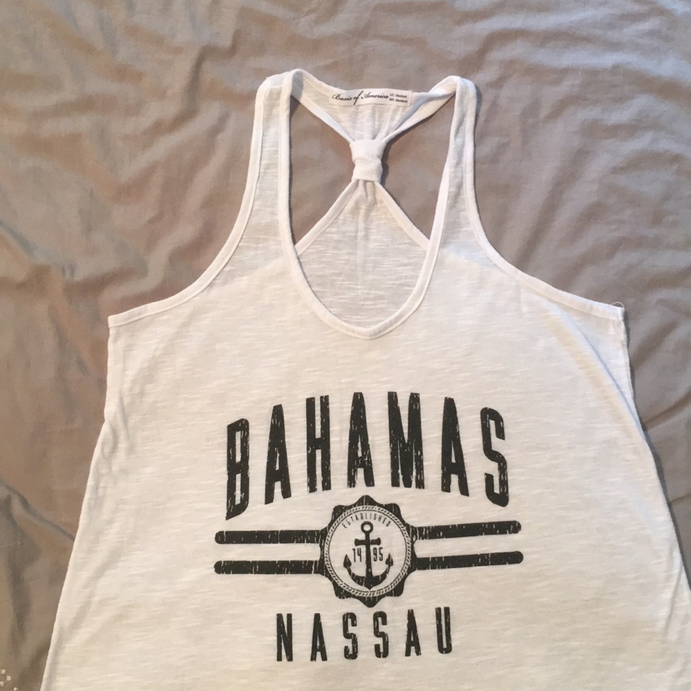 Nassau Bahamas white tank top